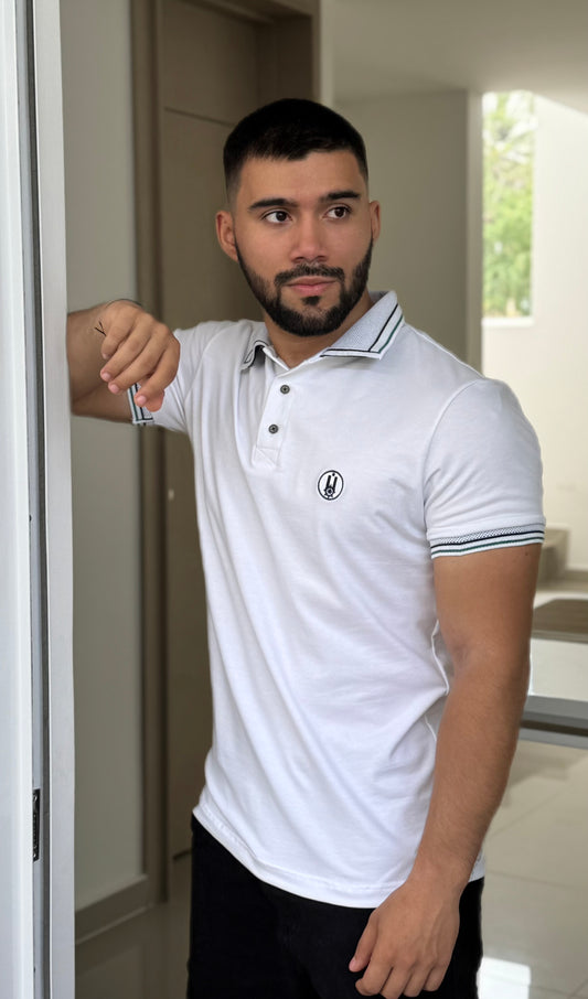 Polo Pique Blanco Cod 25103